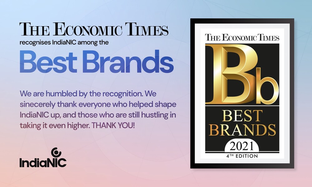 IndiaNIC Placed Among the “Best Brands of the Year 2021”