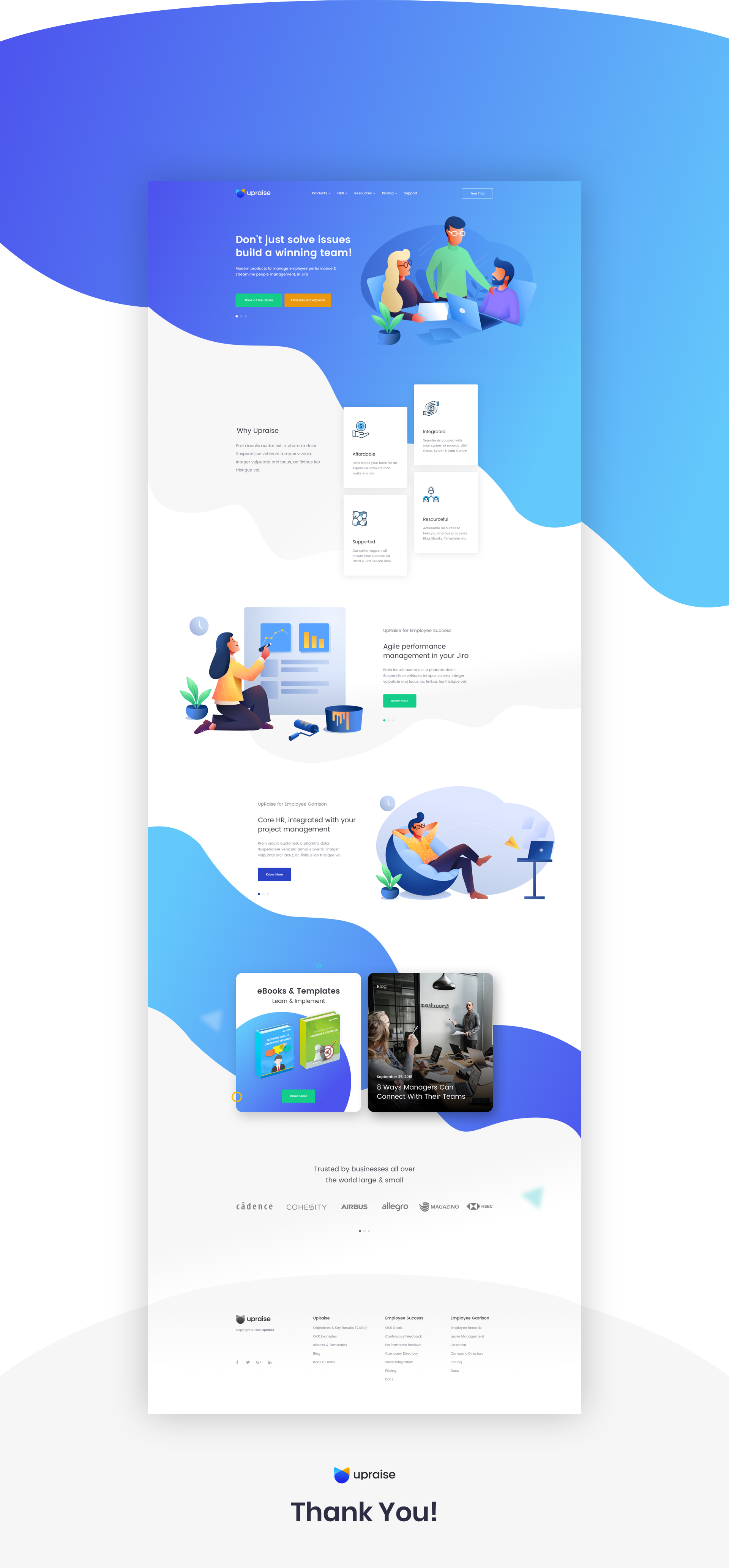 Upraise Website design